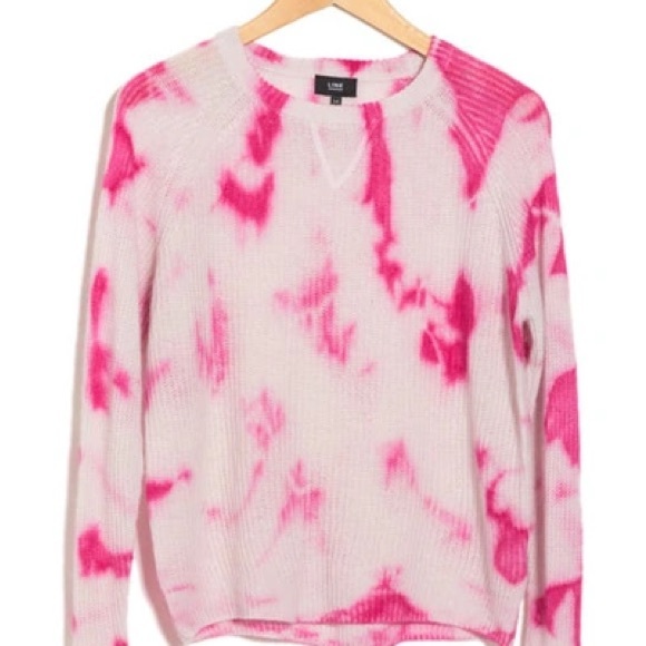 LINE level clover Pink Tie-Dye Sweater small - Picture 1 of 5